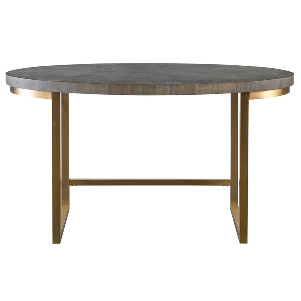 Uttermost Taja Walnut Oval Desk 25198 MDF,ACACIA VENEER,BRUSHED STAINLESS STEEL
