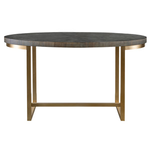 Uttermost Taja Walnut Oval Desk 25198 MDF,ACACIA VENEER,BRUSHED STAINLESS STEEL