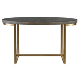 Uttermost Taja Walnut Oval Desk 25198 MDF,ACACIA VENEER,BRUSHED STAINLESS STEEL