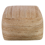 Uttermost Camden Braided Hemp Pouf 23973 HEMP, POLYSTYRENE, COTTON