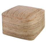 Uttermost Camden Braided Hemp Pouf 23973 HEMP, POLYSTYRENE, COTTON