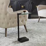 Uttermost Butler Black Accent Table 25219 Metal,Marble,Glass