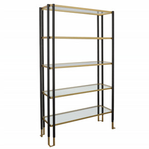 Uttermost Kentmore Modern Etagere 25221 IRON, TEMPERED GLASS