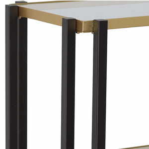 Uttermost Kentmore Modern Etagere 25221 IRON, TEMPERED GLASS