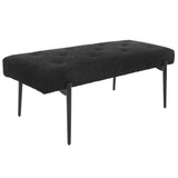 Uttermost Olivier Modern Black Bench 23719 STAINLESS STEEL, FABRIC,PLYWOOD, FOAM