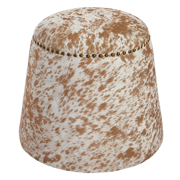 Uttermost Gumdrop Cow Hide Ottoman 23725 PLYWOOD,FOAM,FABRIC