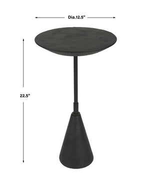 Uttermost Midnight Accent Table 25235 BLACK MARBLE POLYMER, STEEL