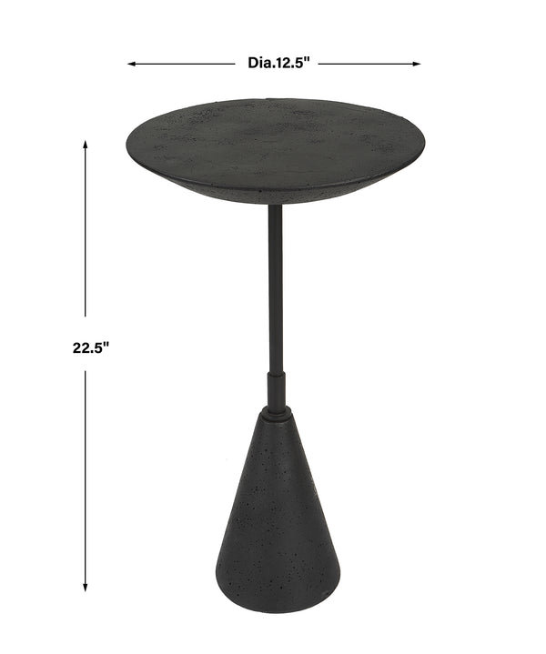 Uttermost Midnight Accent Table 25235 BLACK MARBLE POLYMER, STEEL