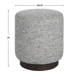 Uttermost Avila Tweed Round Ottoman 23731 PLYWOOD,FABRIC,FOAM