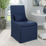 Uttermost Coley Denim Armless Chair 23726 RUBBER WOOD,FABRIC,PLYWOOD,FOAM,HARDWARE