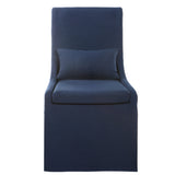 Uttermost Coley Denim Armless Chair 23726 RUBBER WOOD,FABRIC,PLYWOOD,FOAM,HARDWARE