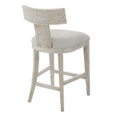 Uttermost Idris White Counter Stool 23693 RUBBER WOOD,PINE WOOD,BEND WOOD,PLYWOOD,HARDWARE