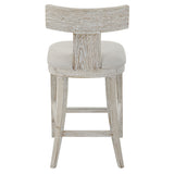 Uttermost Idris White Counter Stool 23693 RUBBER WOOD,PINE WOOD,BEND WOOD,PLYWOOD,HARDWARE