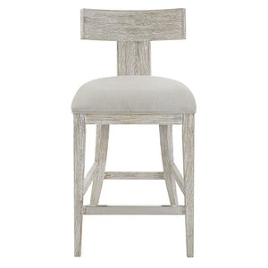 Uttermost Idris White Counter Stool 23693 RUBBER WOOD,PINE WOOD,BEND WOOD,PLYWOOD,HARDWARE