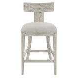 Uttermost Idris White Counter Stool 23693 RUBBER WOOD,PINE WOOD,BEND WOOD,PLYWOOD,HARDWARE