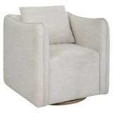 Uttermost Corben White Swivel Armchair 23729 HARDWOOD,PLYWOOD,FABRIC,FOAM,HARDWARE