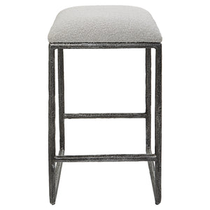 Uttermost Brisbane Counter Stool 23730 CAST IRON,MDF,FOAM AND FABRIC