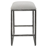 Uttermost Brisbane Counter Stool 23730 CAST IRON,MDF,FOAM AND FABRIC