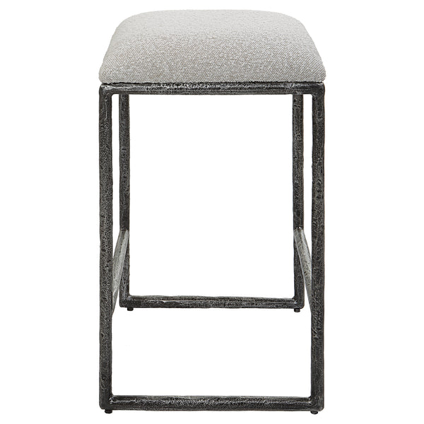 Uttermost Brisbane Counter Stool 23730 CAST IRON,MDF,FOAM AND FABRIC