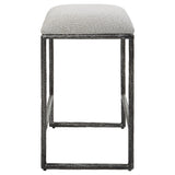 Uttermost Brisbane Counter Stool 23730 CAST IRON,MDF,FOAM AND FABRIC