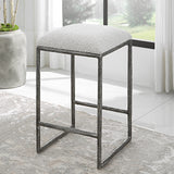 Uttermost Brisbane Counter Stool 23730 CAST IRON,MDF,FOAM AND FABRIC