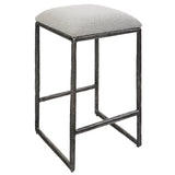 Uttermost Brisbane Counter Stool 23730 CAST IRON,MDF,FOAM AND FABRIC