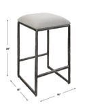 Uttermost Brisbane Counter Stool 23730 CAST IRON,MDF,FOAM AND FABRIC