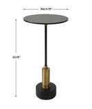 Uttermost Spector Modern Accent Table 25242 Iron,Glass, Marble, MDF