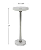 Uttermost Pria Crystal Drink Table 25279 CRYSTAL, IRON