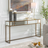 Uttermost Reflect Mirrored Console Table 25286 IRON,GLASS,MDF