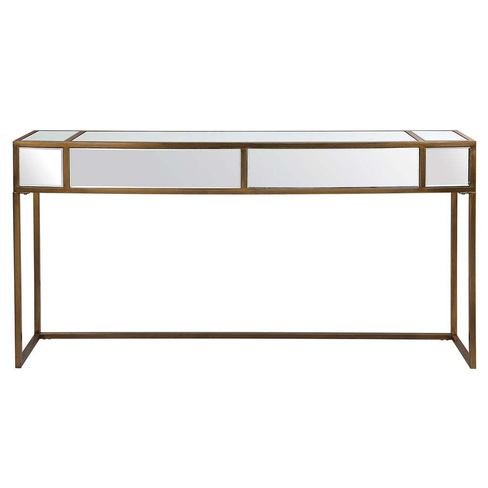 Uttermost Reflect Mirrored Console Table 25286 IRON,GLASS,MDF