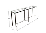 Uttermost Washington Console Table 25292 Tempered Glass + Iron