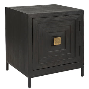 Uttermost Aiken Geometric Cabinet / End Table 25290 FIR ,WOOD,STEEL