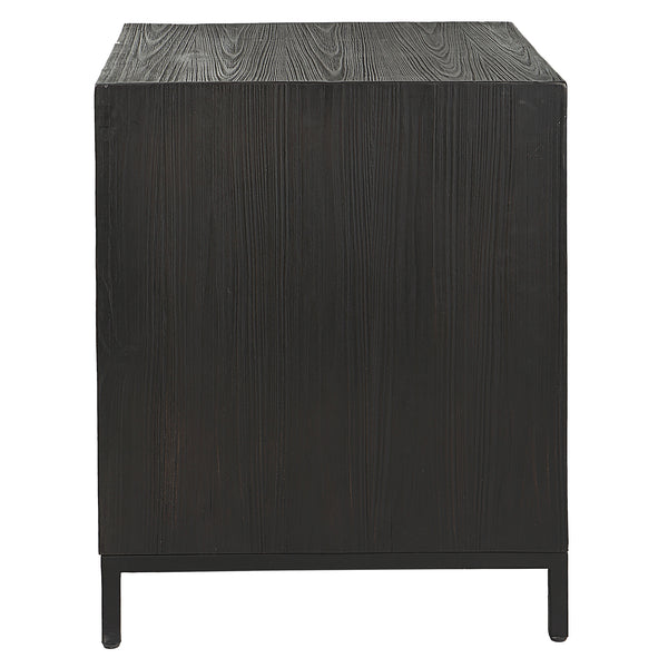 Uttermost Aiken Geometric Cabinet / End Table 25290 FIR ,WOOD,STEEL