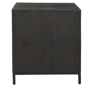 Uttermost Aiken Geometric Cabinet / End Table 25290 FIR ,WOOD,STEEL