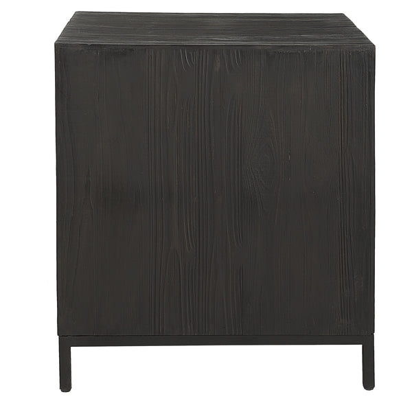 Uttermost Aiken Geometric Cabinet / End Table 25290 FIR ,WOOD,STEEL