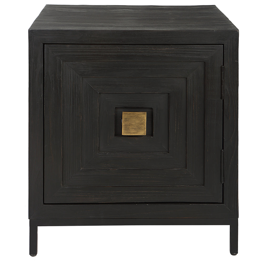 Uttermost Aiken Geometric Cabinet / End Table 25290 FIR ,WOOD,STEEL