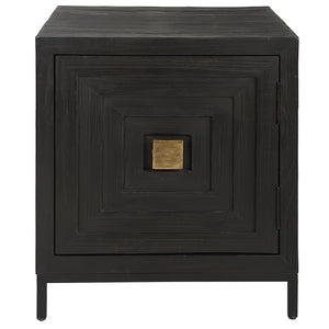 Uttermost Aiken Geometric Cabinet / End Table 25290 FIR ,WOOD,STEEL