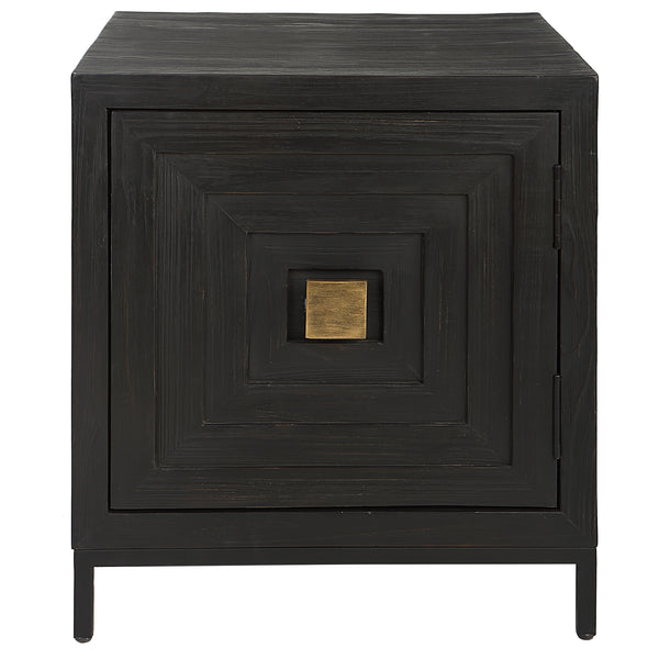 Uttermost Aiken Geometric Cabinet / End Table 25290 FIR ,WOOD,STEEL