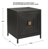 Uttermost Aiken Geometric Cabinet / End Table 25290 FIR ,WOOD,STEEL