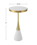 Uttermost Apex White Concrete Accent Table 25281 Concrete And Metal