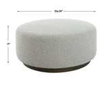 Uttermost Avila Large Gray Ottoman / Coffee Table 23742 PLYWOOD,FOAM,FABRIC