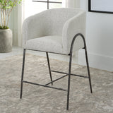 Uttermost Jacobsen Gray 27" Counter Stool 23737 STEEL, FOAM,FABRIC,PLYWOOD