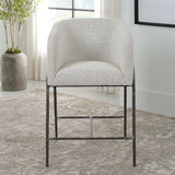 Uttermost Jacobsen Gray 27" Counter Stool 23737 STEEL, FOAM,FABRIC,PLYWOOD