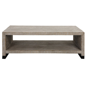 Uttermost Bosk White Washed Coffee Table 25285 PINE, FIR, MDF, STEEL