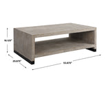 Uttermost Bosk White Washed Coffee Table 25285 PINE, FIR, MDF, STEEL