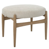 Uttermost Acrobat Off-White Small Bench 23736 Oak Solid Wood,plywood,fabric,foam,hardware