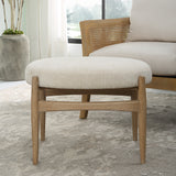 Uttermost Acrobat Off-White Small Bench 23736 Oak Solid Wood,plywood,fabric,foam,hardware