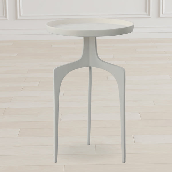Uttermost Kenna White Accent Table 25734 ALUMINUM
