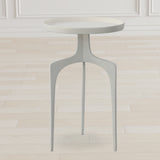 Uttermost Kenna White Accent Table 25734 ALUMINUM